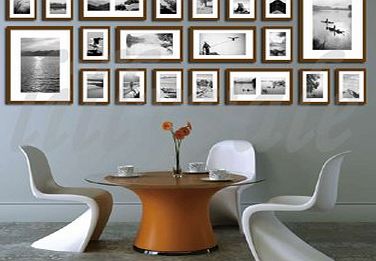 Lillyvale Large Multi Picture Photo Frames Wall Set 20 Pieces Set (Brown)