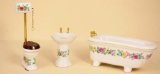 LIME MARKETING DOLLS HOUSE 1/12 SCALE/ CERAMIC BATHROOM SET/ NEW