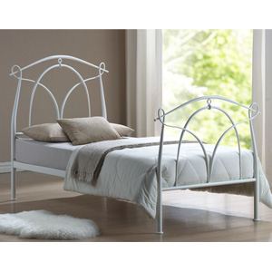 Limelight , Omega 3FT Single Metal Bedstead - White