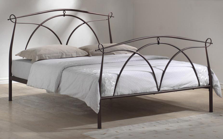 Limelight Omega Metal Bedstead, Double, Black,