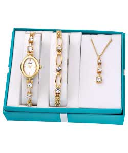 Limit Ladies Gold Plated Quartz 3 Piece Set