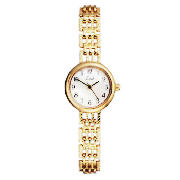 LADIES GOLD ROUND FACE WATCH