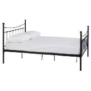 Dbl Bed Frame, Black, With Silentnight