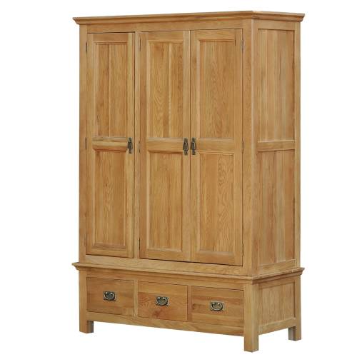 Lincoln Oak Triple Wardrobe 530.021