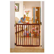 Dark extending Wooden Safety Gate