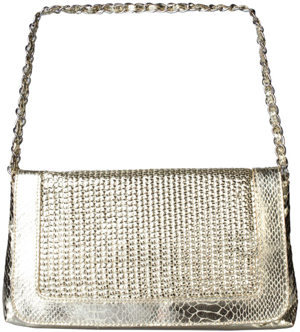 sequin and croc skin clutch bag