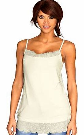 Linea Tesini Spaghetti Strap Lace Top