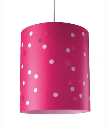 Large red polka dot ceiling light