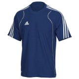 ADIDAS Mens T8 Team Tee , M, NEW NAVY/WHITE/SILVER