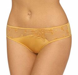 Adele ochre embroidered briefs