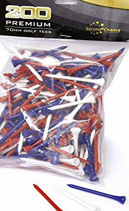 Links Choice Wooden 7cm Golf Tees (Pack of 200)