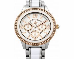 Lipsy Ladies Silver White Bracelet Watch