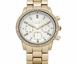 Lipsy Ladies White and Gold Bracelet Watch