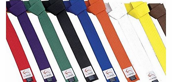 Liquidsupplies Martial arts belts karate/judo/taekwondo/brazilian jiu jitsu (Yellow, 320cm)