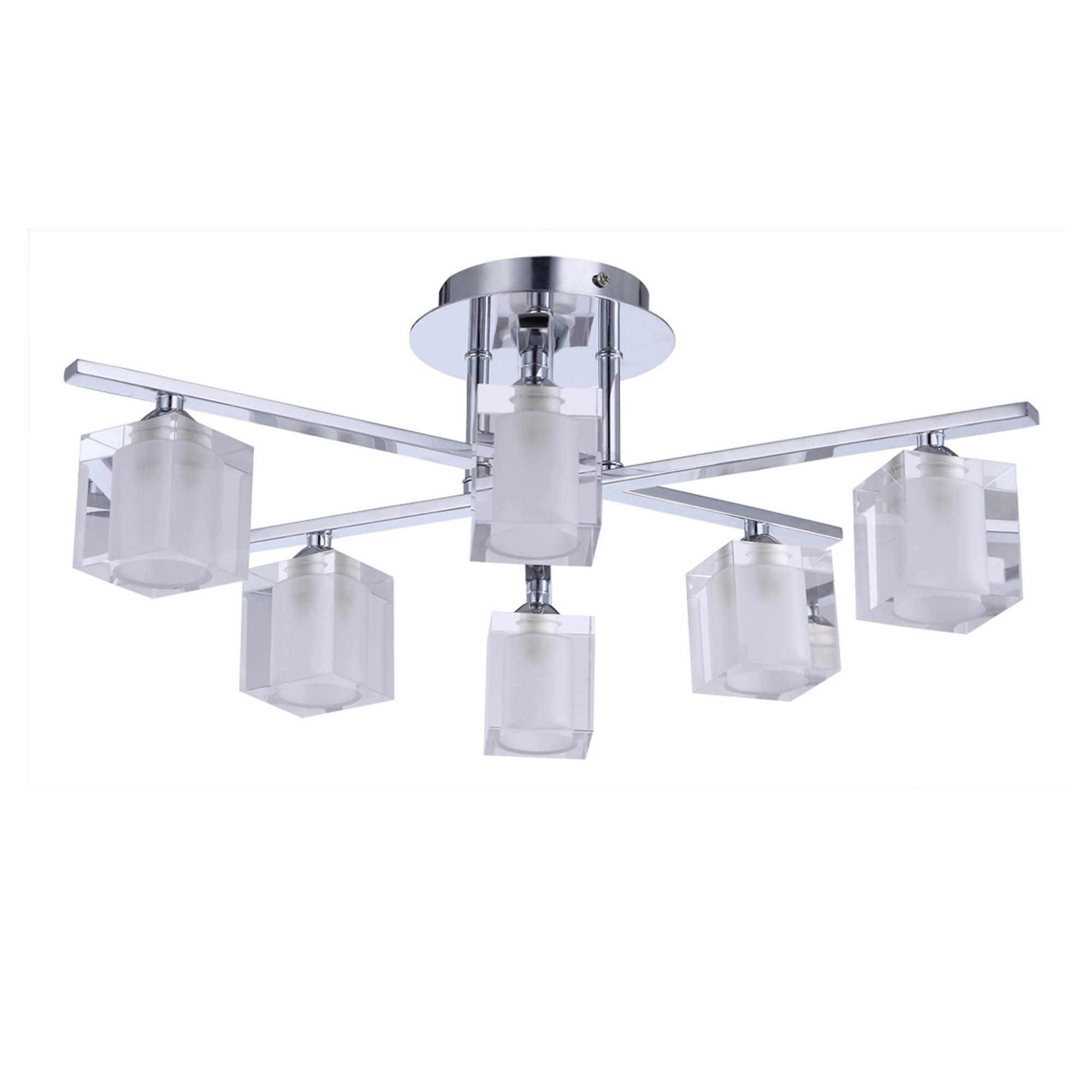 Litecraft Glace Chrome Ceiling Light