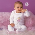 LITTLE BY LITTLE girls velour sleepsuit