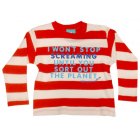 Little Green Radicals I Wont Stop Screaming Kids Longsleeved Tee (Red