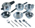 chrome-effect pan set