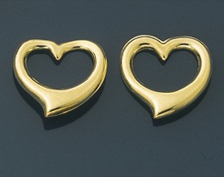 floating heart ear-rings