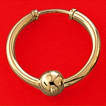hoop and ball ear-ring