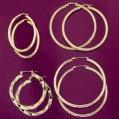 large oval plain creole ear-rings