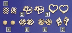 square celtic stud ear-rings