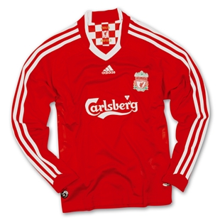 Adidas 08-09 Liverpool L/S home - Kids