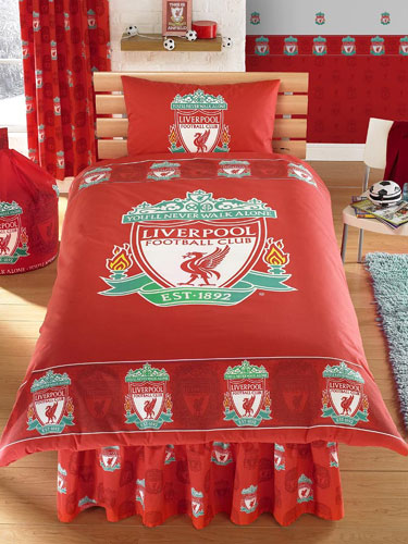 FC Duvet Cover and Pillowcase Border Crest Bedding