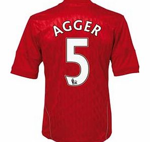 Adidas 2010-11 Liverpool Home Shirt (Agger 5) - Kids