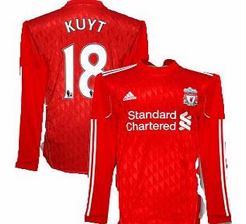 Liverpool Home Shirt Adidas 2010-11 Liverpool Long Sleeve Home Shirt (Kuyt