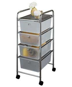 4 Drawer Storage Trolley on Wheels