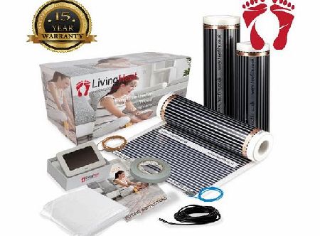 Living Heat 2.5m2 Underfloor Heating Kit For Under Laminate, Wood amp; Carpet Floor