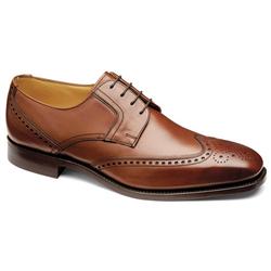 Loake Shoemakers Male Waterloo Leather Upper Leather Lining Leather Lining Lace Up in Black, Mahogany