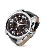 Locman Crazy Horse Black Men` Chronograph Watch