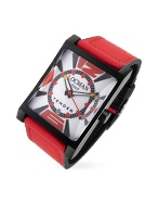 Tender Men` Red Rubber Strap Date Watch