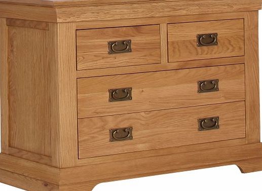 Loire GRADE A3 - Loire Oak Farmhouse 2 2 Drawer Chest