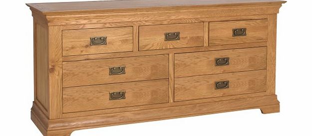 Loire Solid Oak Farmhouse 4 3 Drawer Chest