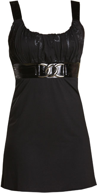 chiffon dress with metal detail