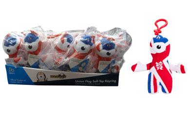 2012 24 Union Jack Wenlock Soft Toy Key