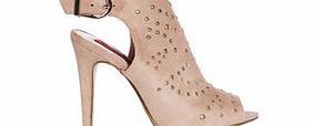 South nude studded heels