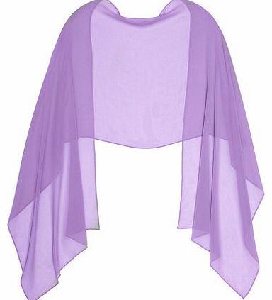 LondonProm LILAC CHIFFON Stole Ideal for Evening Wear , Wedding , Parties , Bridesmaid , Bridal Wear or Bride o