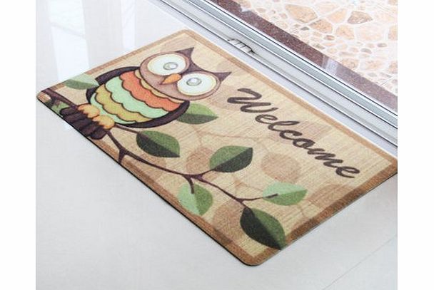 Long Dream Bathroom Bedroom owl pattern carpet mats doormat Non-slip mats carpet mats 45*75CM