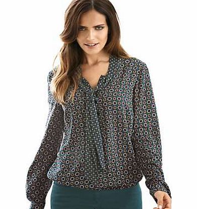 LONG Sleeve Patterned Blouse