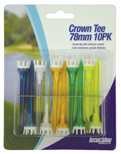 Longridge Crown Tees 78mm 10 pack