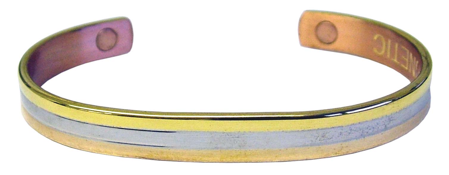 Golf Tri Metal Magnetic Copper Bangle