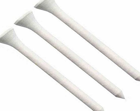 Longridge Wooden Tee (Pack of 40) - White, 69 mm