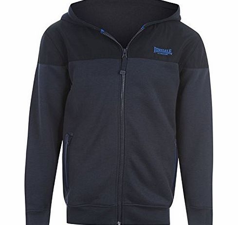 Lonsdale Kids HSport ZHd Hoodie Boys Full Zip Hood Long Sleeves Sweater Dk Blue/Navy 11-12 (LB)