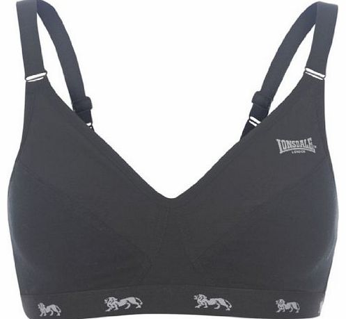 Lonsdale Sport Bra Ladies Black 34C