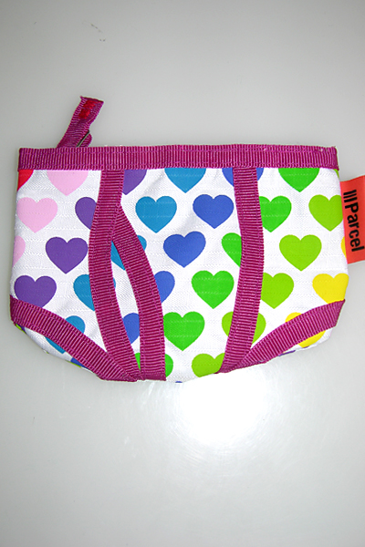 Pop Hearts Mens Brief shaped Purse Loop