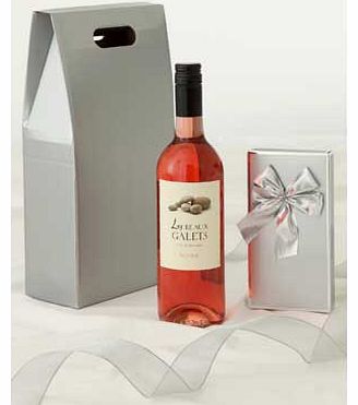 Rose Wine and Belgian Chocolates Gift Hamper